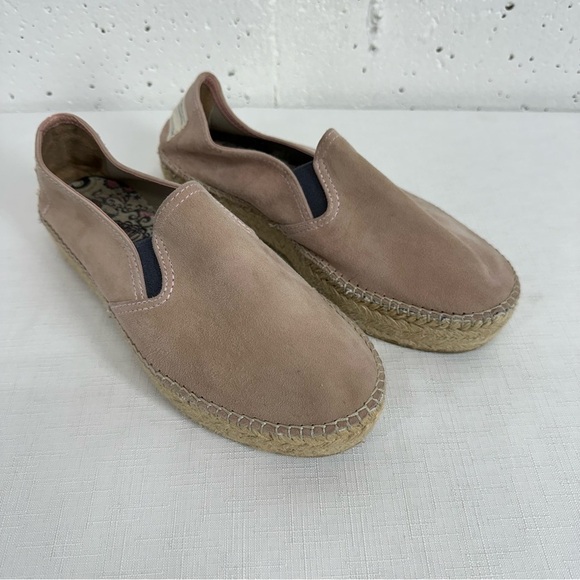 Odd Molly Size 37 Beige Suede Slip On Espadrilles - Picture 1 of 13